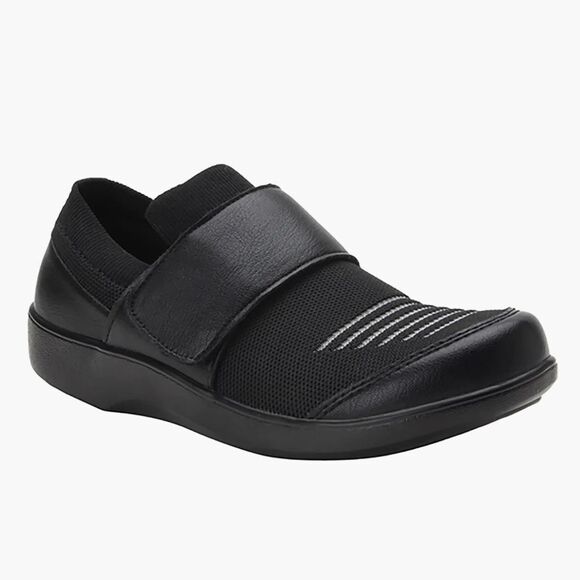 Women’s Algeria Traq Qwik Walk comfort walking shoes black velcro size 39 9-9.5 - Picture 1 of 9